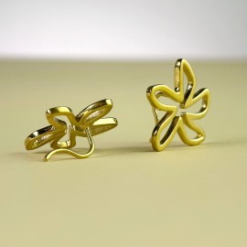 Сережки Цвітки з позолотою (більші)